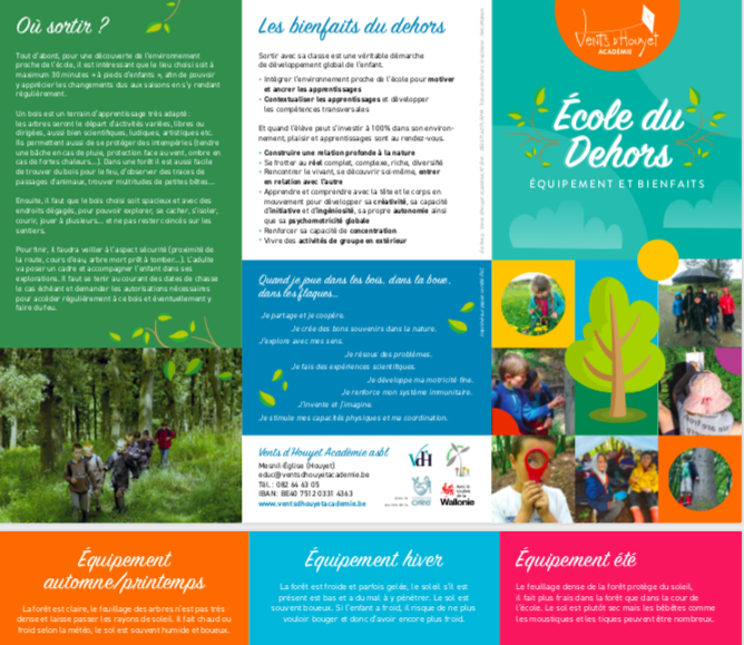 Ecole du dehors : Equipements et bienfaits