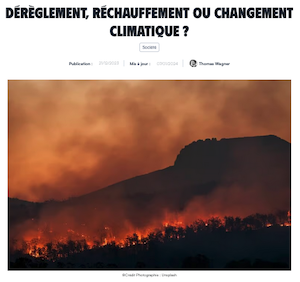 Dérèglement, réchauffement ou changement climatique