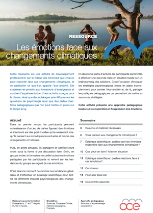 Les émotions face aux changements climatiques