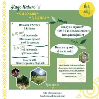 Affiche Stage Nature