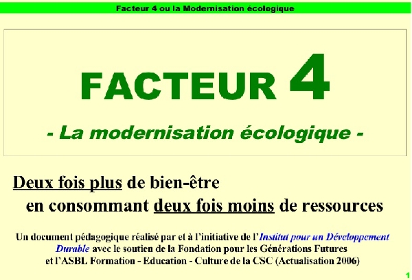 2 x plus de bien-être en consommant 2 x moins de ressources = l'équation écologique.